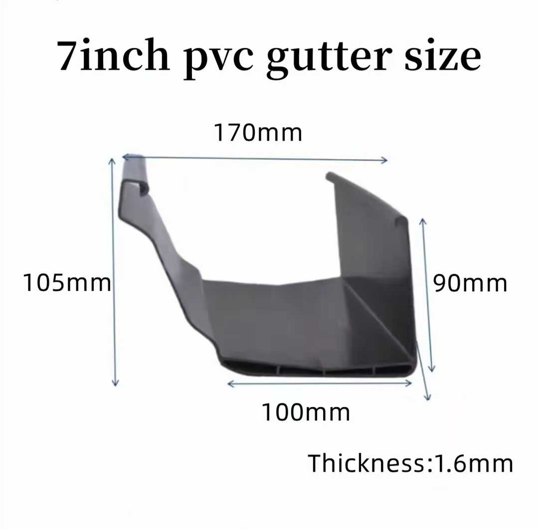7 inches K-type UPVC gutter